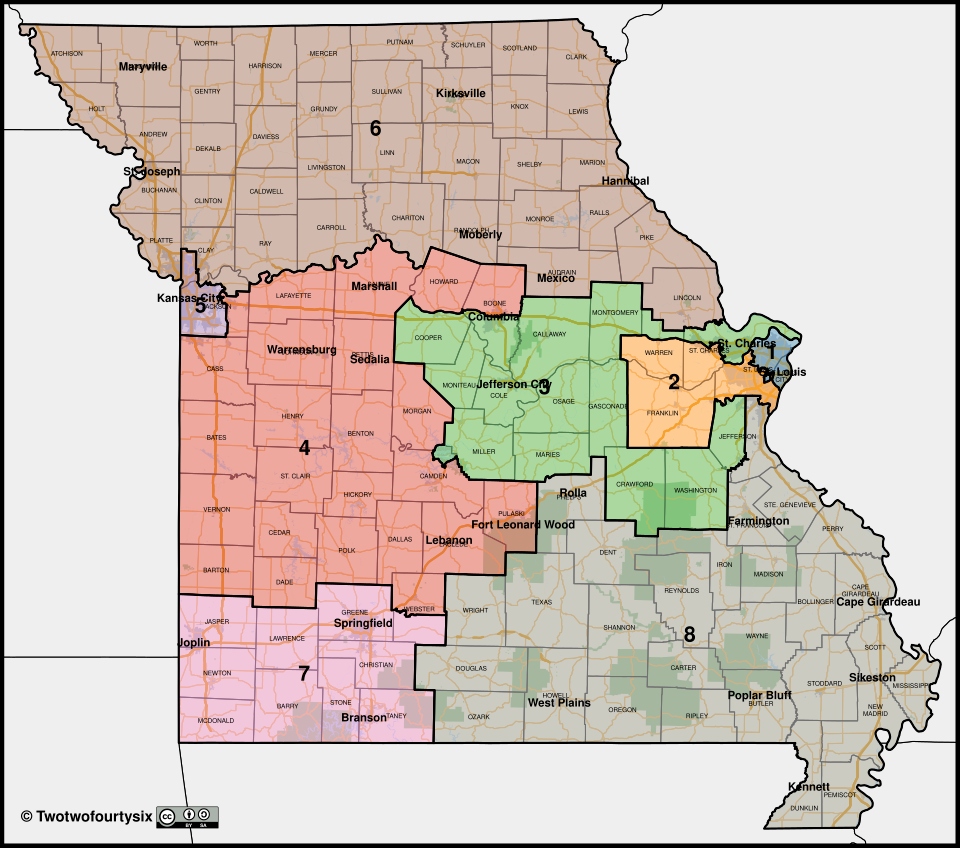 Missouri congressional districts map